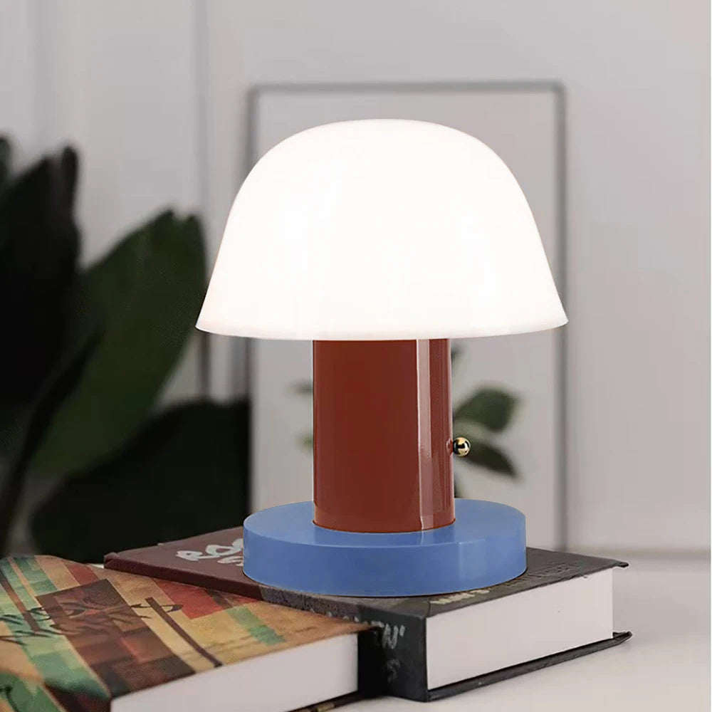 Mushroom table lamp bedroom bedside decorative lamp USB charging LED touch switch desk lamp